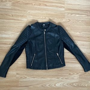 H&M DIVIDED Leather Moto Jacket